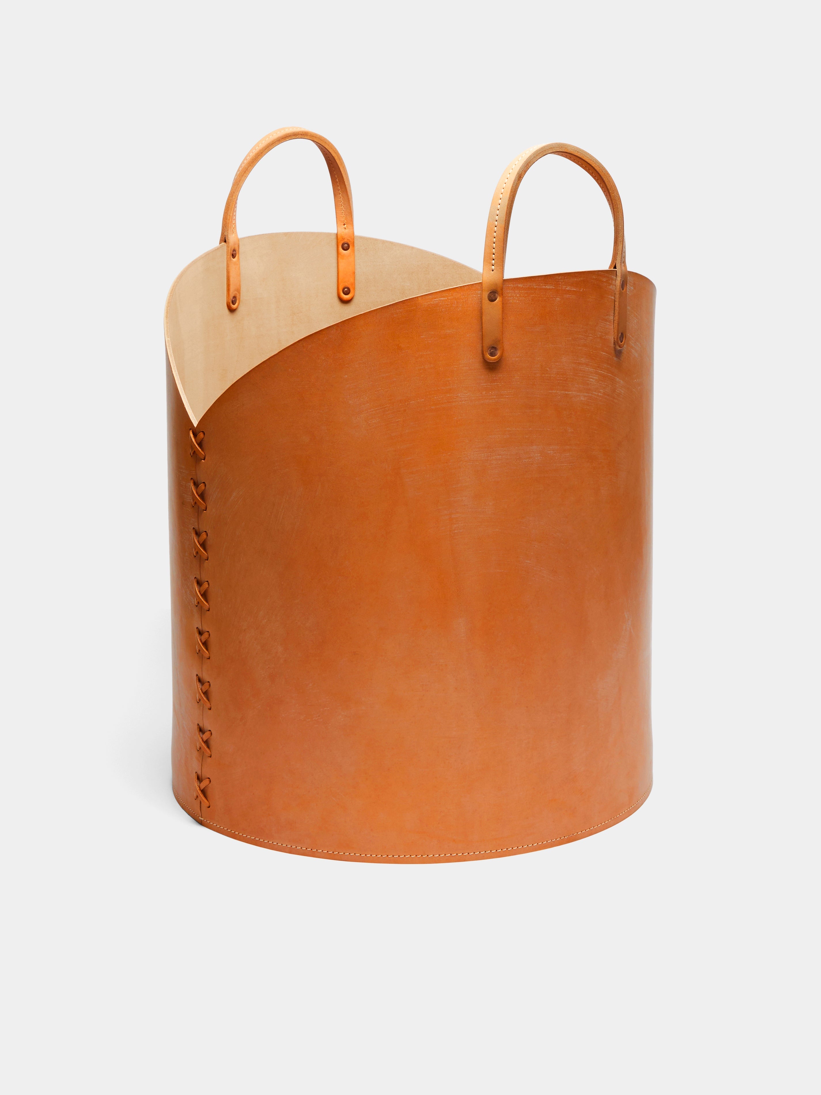 Leather Log Basket